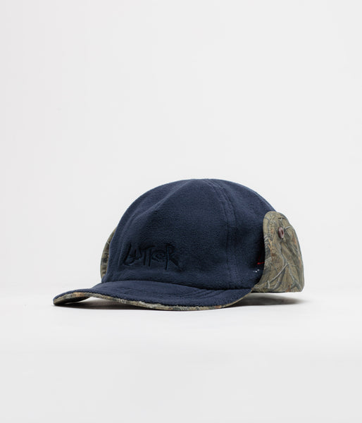 Butter Goods Polartec Reversible Trapper Cap - Forest Camo / Navy, view 6