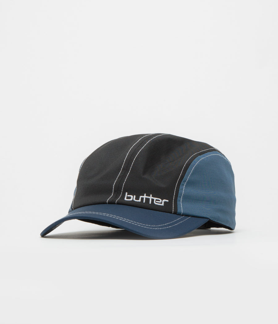 Butter Goods Primary 4 Panel Cap in Black and Slate