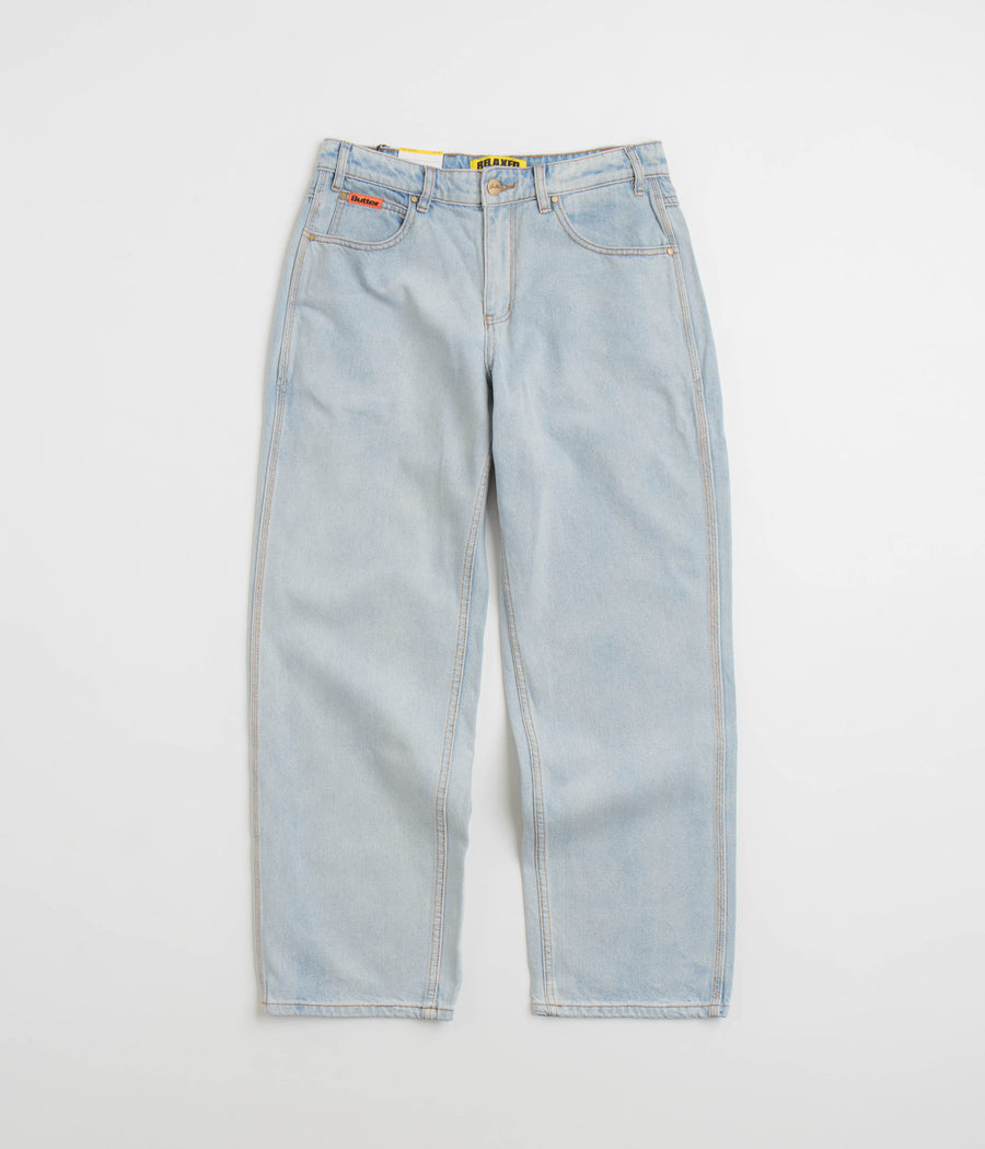 Butter Goods Relaxed Jeans - Light Blue / Orange