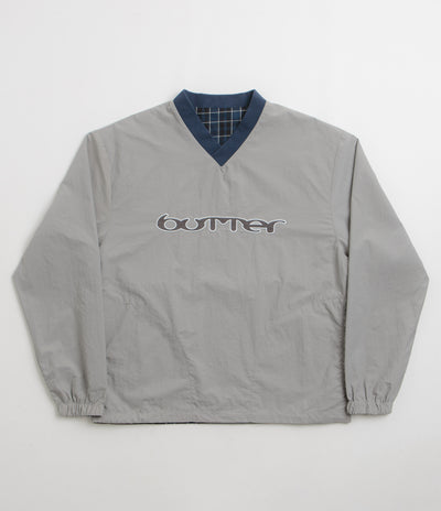 Butter Goods Reversible Dugout Pullover Jacket in Grey and Navy