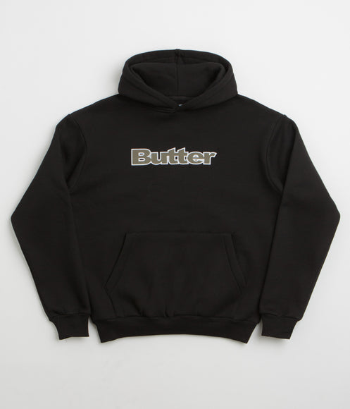 Butter Goods Ripstop Logo Applique Hoodie - Black