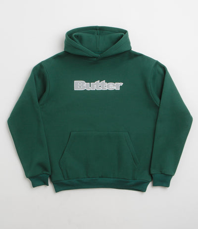 Butter Goods Ripstop Logo Applique Hoodie in Forest