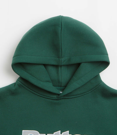 Butter Goods Ripstop Logo Applique Hoodie in Forest