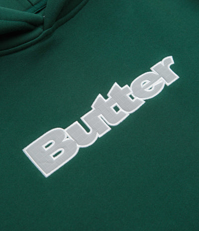 Butter Goods Ripstop Logo Applique Hoodie in Forest