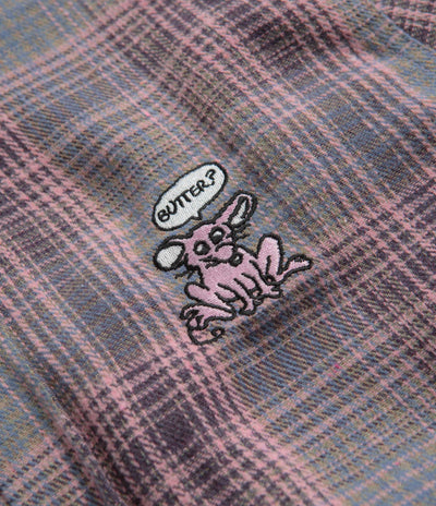 Butter Goods Rodent Flannel Shirt - Pink / Grey