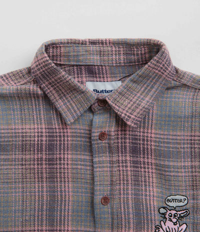 Butter Goods Rodent Flannel Shirt - Pink / Grey