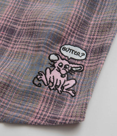 Butter Goods Rodent Flannel Shirt - Pink / Grey