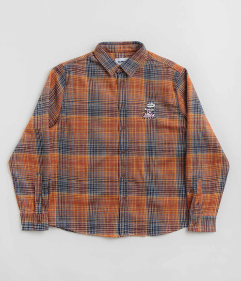 Butter Goods Rodent Flannel Shirt - Rust / Navy