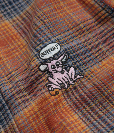 Butter Goods Rodent Flannel Shirt - Rust / Navy