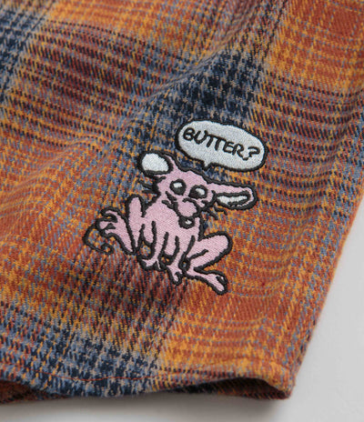 Butter Goods Rodent Flannel Shirt - Rust / Navy