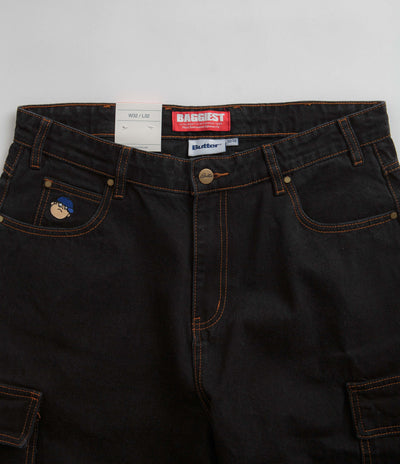 Butter Goods Santosuosso Cargo Jeans - Washed Black / Blue