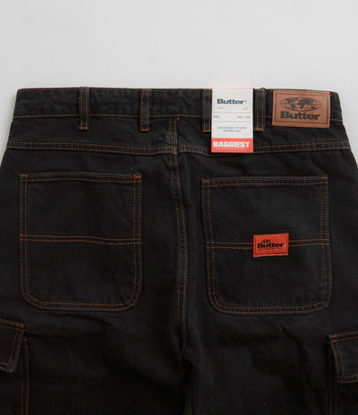 Butter Goods Santosuosso Cargo Jeans - Washed Black / Blue