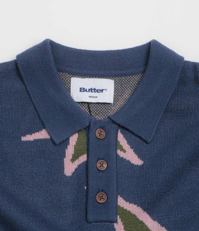 Butter Goods Star Polo Knit Sweatshirt - Prussian