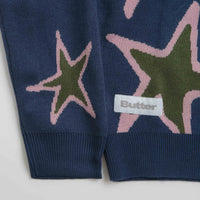 Butter Goods Star Polo Knit Sweatshirt - Prussian thumbnail