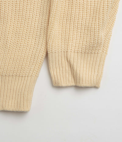 Butter Goods Stripe Knitted Sweatshirt - Cream