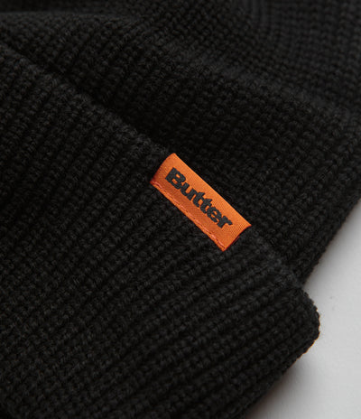 Butter Goods Tall Wharfie Beanie - Black