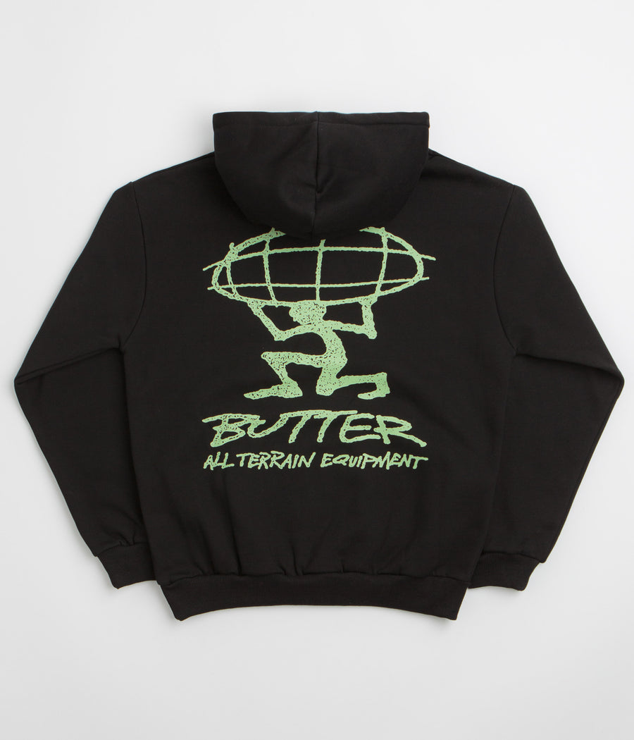 Butter Goods Terrain Hoodie - Black / Green / Black
