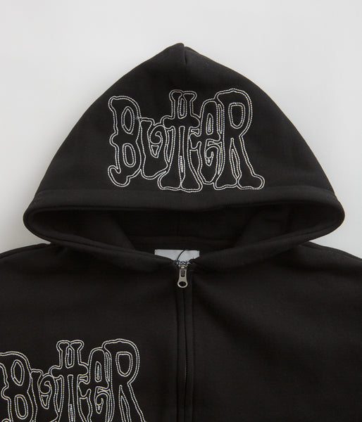 【BUTTER GOODS】 Device Zip-Thru Hood, Black Device Zip-Thru Hood, Black – Butter Goods USA
