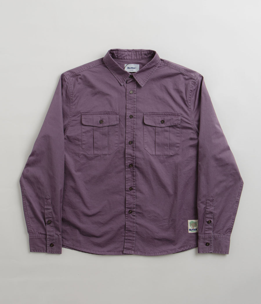 Butter Goods Washed Pocket Shirt - Eggplant