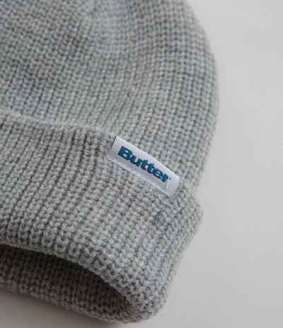 Butter Goods Wharfie Beanie - Ash Grey / White