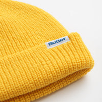 Butter Goods Wharfie Beanie - Yellow / White thumbnail