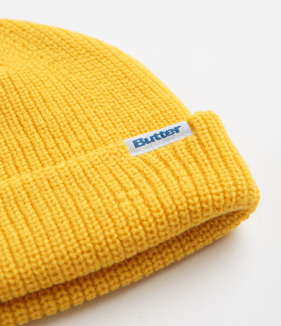 Butter Goods Wharfie Beanie - Yellow / White