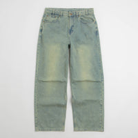 Butter Goods Wide Cut Jeans in Tinted Blue Wash thumbnail