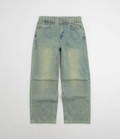 Butter Goods Wide Cut Jeans in Tinted Blue Wash