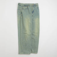 Butter Goods Wide Cut Jeans in Tinted Blue Wash thumbnail