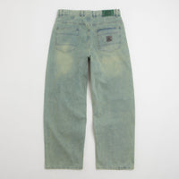 Butter Goods Wide Cut Jeans in Tinted Blue Wash thumbnail