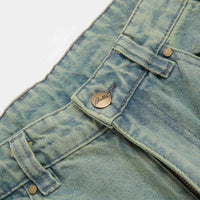 Butter Goods Wide Cut Jeans in Tinted Blue Wash thumbnail