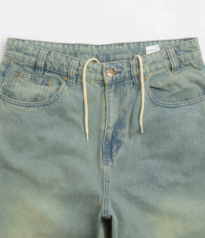 Butter Goods Wide Cut Jeans in Tinted Blue Wash