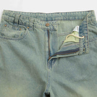 Butter Goods Wide Cut Jeans in Tinted Blue Wash thumbnail