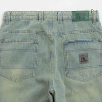Butter Goods Wide Cut Jeans in Tinted Blue Wash thumbnail