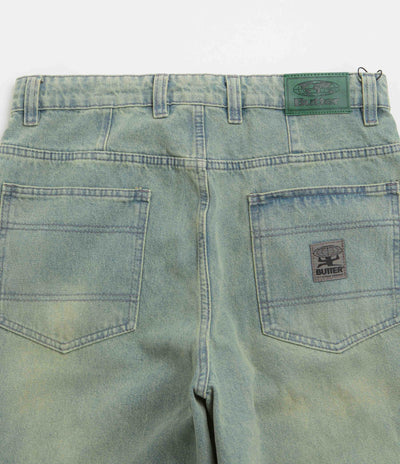Butter Goods Wide Cut Jeans in Tinted Blue Wash