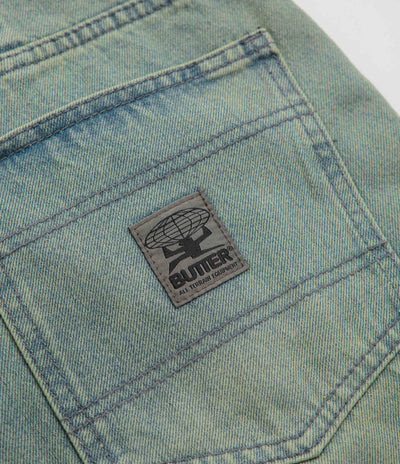 Butter Goods Wide Cut Jeans in Tinted Blue Wash