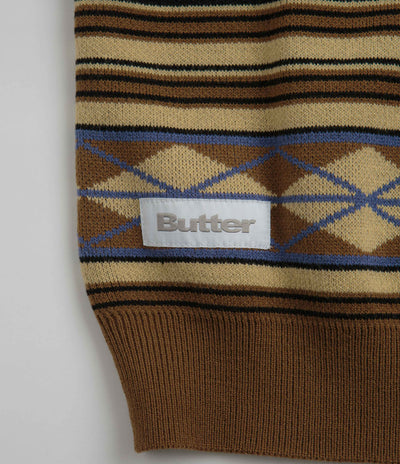 Butter Goods Wilson Knitted Vest - Brown