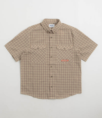 Butter Goods Witness Short Sleeve Shirt in Taupe
