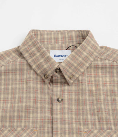 Butter Goods Witness Short Sleeve Shirt in Taupe