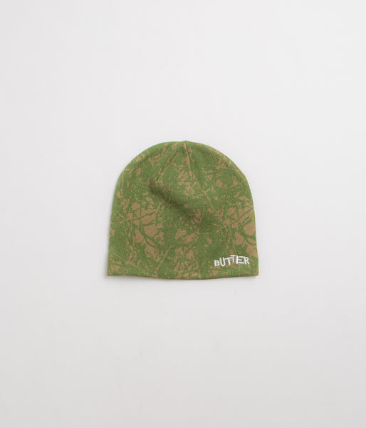 Butter Goods Woods Camo Skully Beanie - Sage | Flatspot