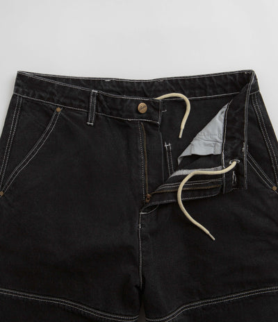 Butter Goods Work Double Knee Pants - Washed Black / Black