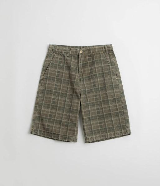 【BUTTER GOODS】 Work Shorts, Washed Plaid butter-goods-work-shorts-