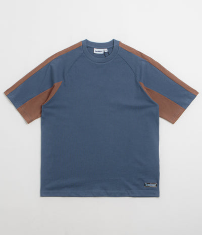 Butter Goods Worldwide Panelled T-Shirt in Denim