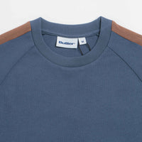 Butter Goods Worldwide Panelled T-Shirt in Denim thumbnail
