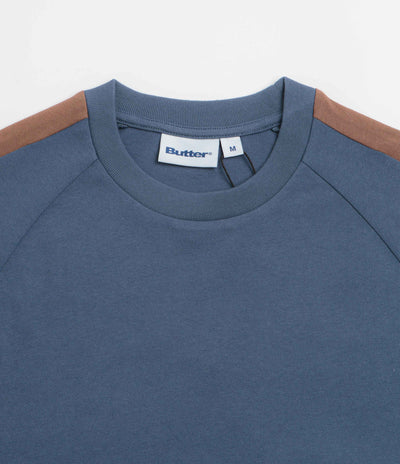 Butter Goods Worldwide Panelled T-Shirt in Denim