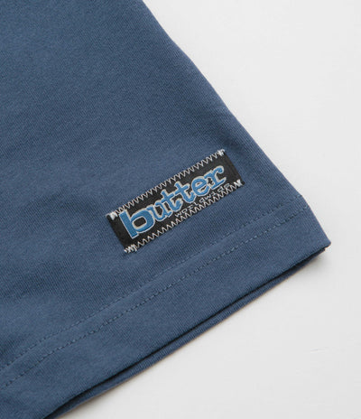 Butter Goods Worldwide Panelled T-Shirt in Denim