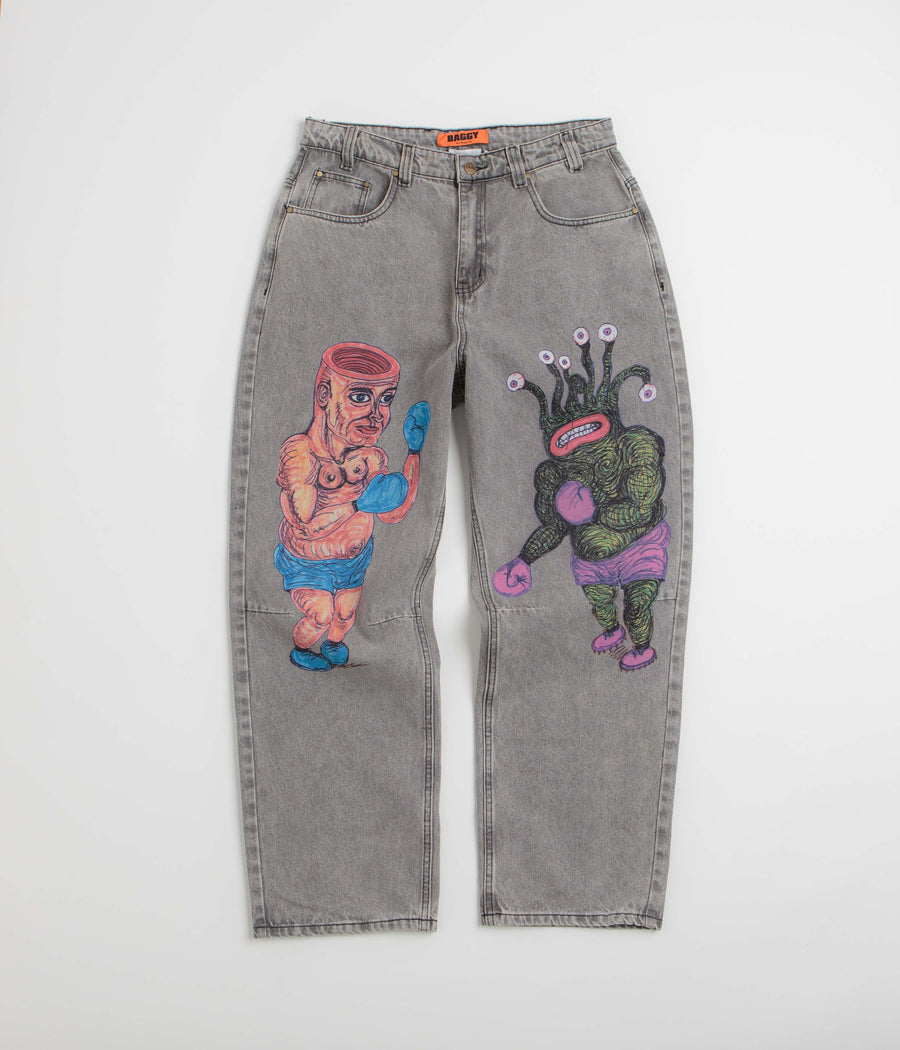 Butter Goods x Daniel Johnston Boxing Jeans - Washed Grey