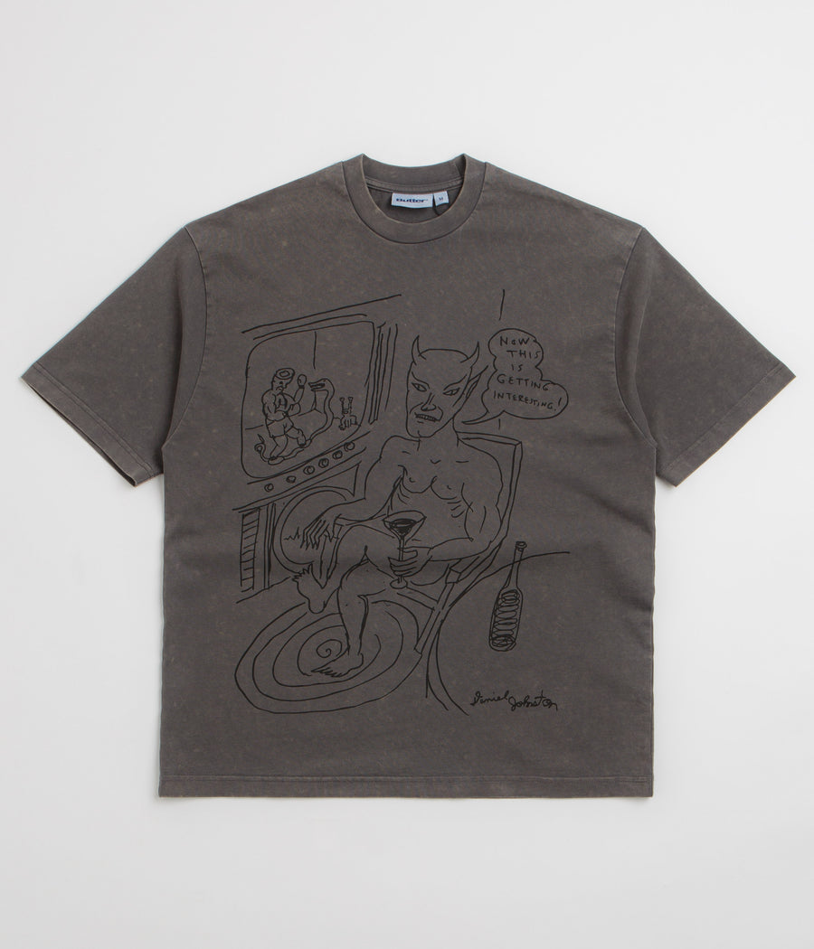 Butter Goods x Daniel Johnston Satan T-Shirt - Black Acid Wash