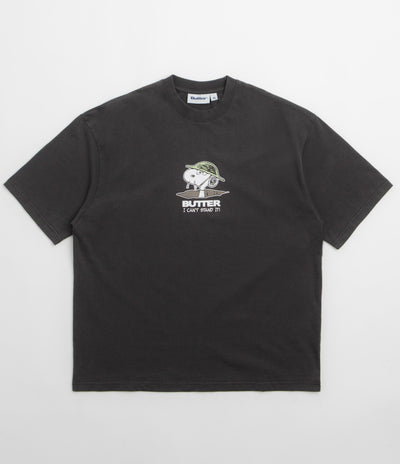 Butter Goods x Peanuts Can't Stand It T-Shirt - Washed Black
