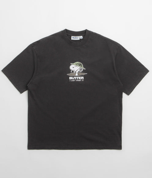 Butter Goods x Peanuts Can't Stand It T-Shirt - Washed Black